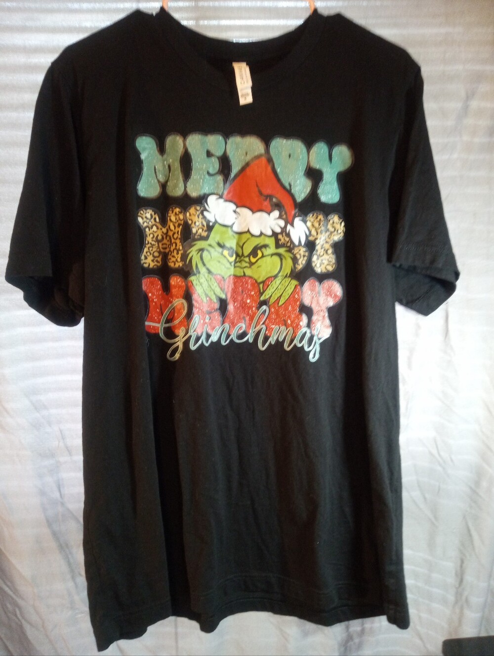 Bella+Canvas Black Graphic Tee with Red and Aqua Print